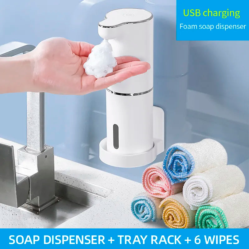 Dispensador Automático de Jabón de Espuma con Carga USB - Elegancia y Eficiencia para tu Baño y Cocina