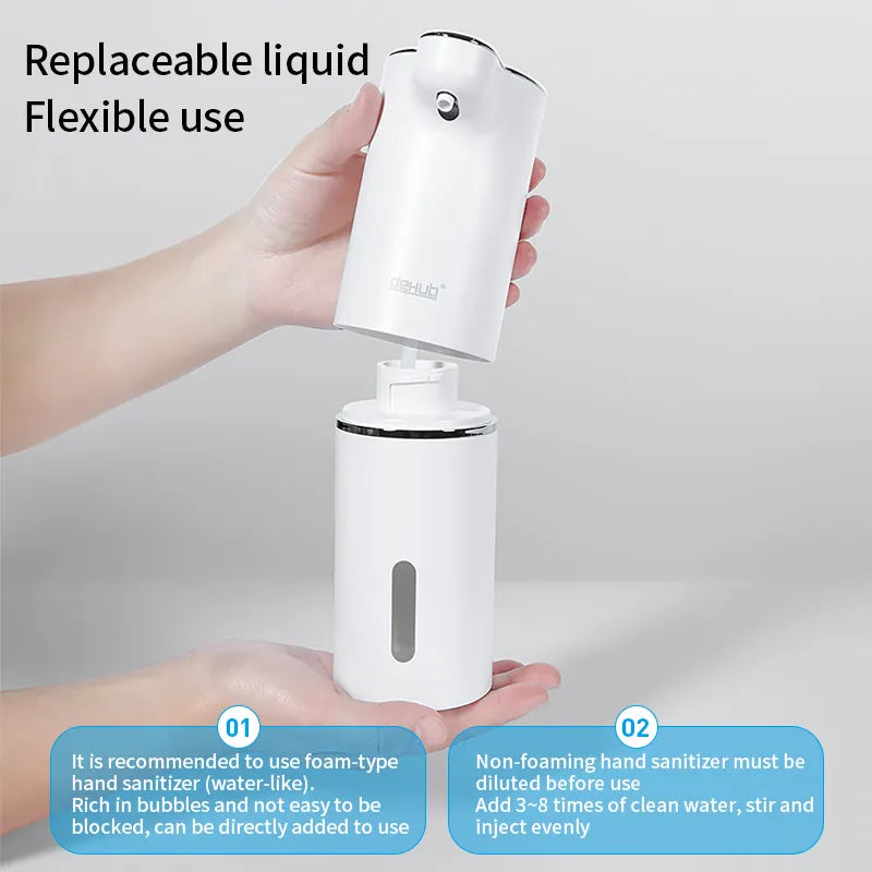 Automatic Foam Soap Dispenser with USB Charging - Elegance and Efficiency for your Bathroom and Kitchen 