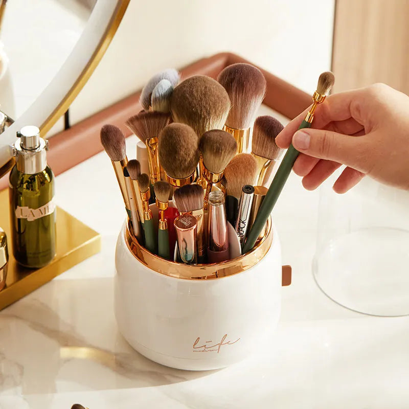 360° Rotating Makeup Organizer - Elegant and Practical Solution for Cosmetic Storage 