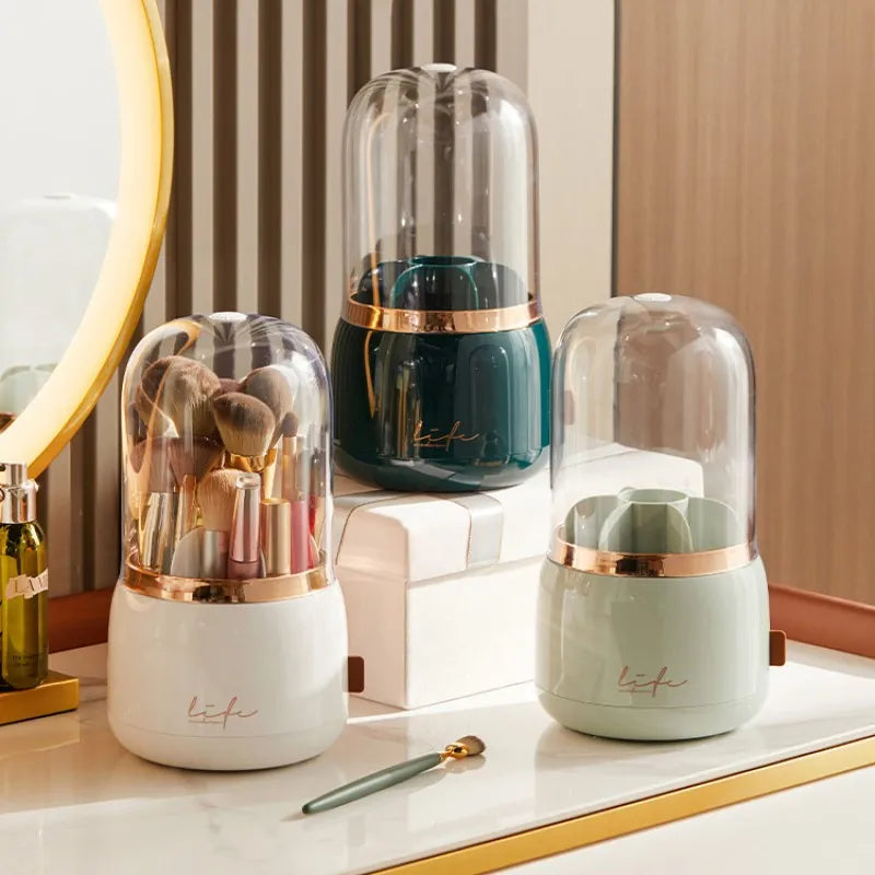 360° Rotating Makeup Organizer - Elegant and Practical Solution for Cosmetic Storage 