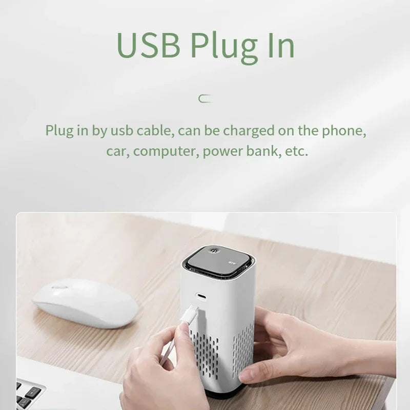 Negative Ion Air Purifier with USB Connection - Ideal Accessory for Home and Car