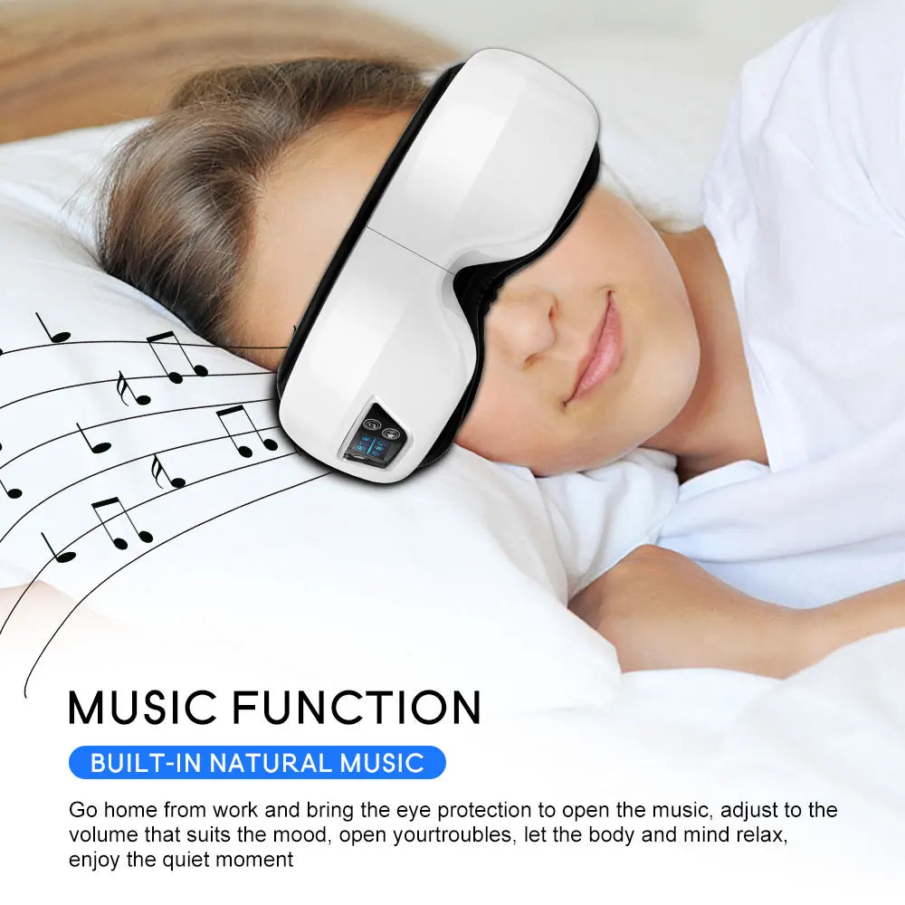 6D Smart Eye Massager with Bluetooth - Advanced Fatigue Relief and Eye Care