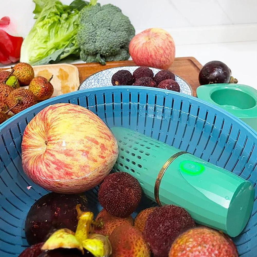 Esterilizadora Ultrasónica Portátil para Frutas y Verduras - Limpieza Profunda y Segura para un Estilo de Vida Saludable