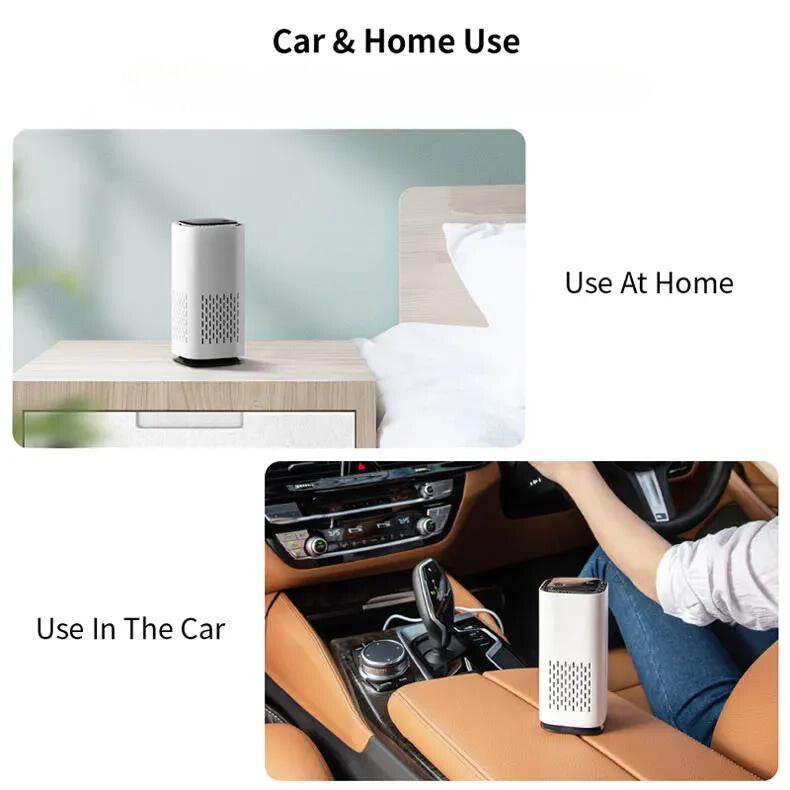 Negative Ion Air Purifier with USB Connection - Ideal Accessory for Home and Car