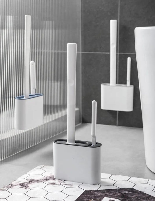 TPR Silicone Toilet Brush with Multi-Use Holder-EcoClean FlexiSilk